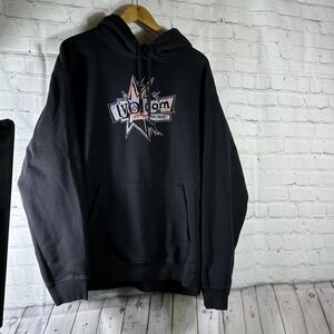 Volcom Entertainment Pepper Hoodie Mens Black Graphic Pullover Sweatshirt XXL